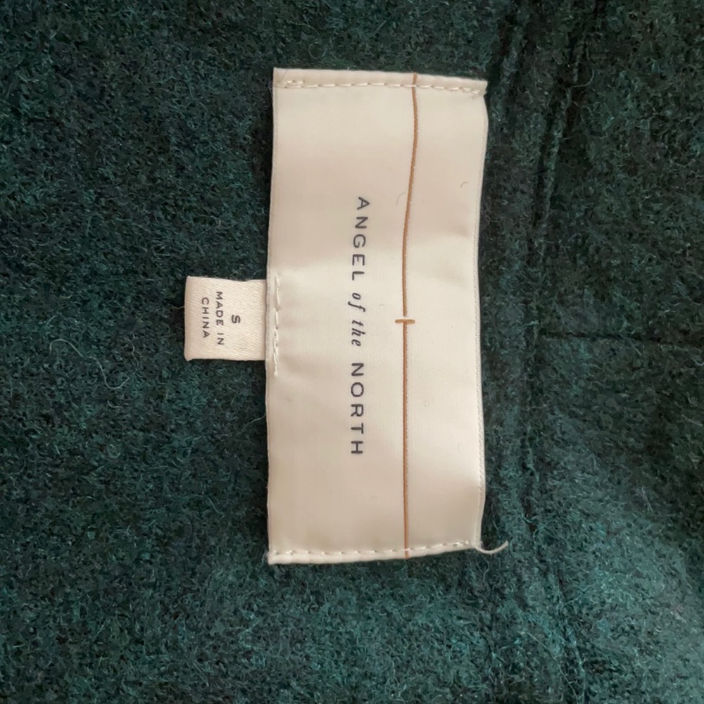 Anthropologie Angel of the North Sweater Coat in Forest Green